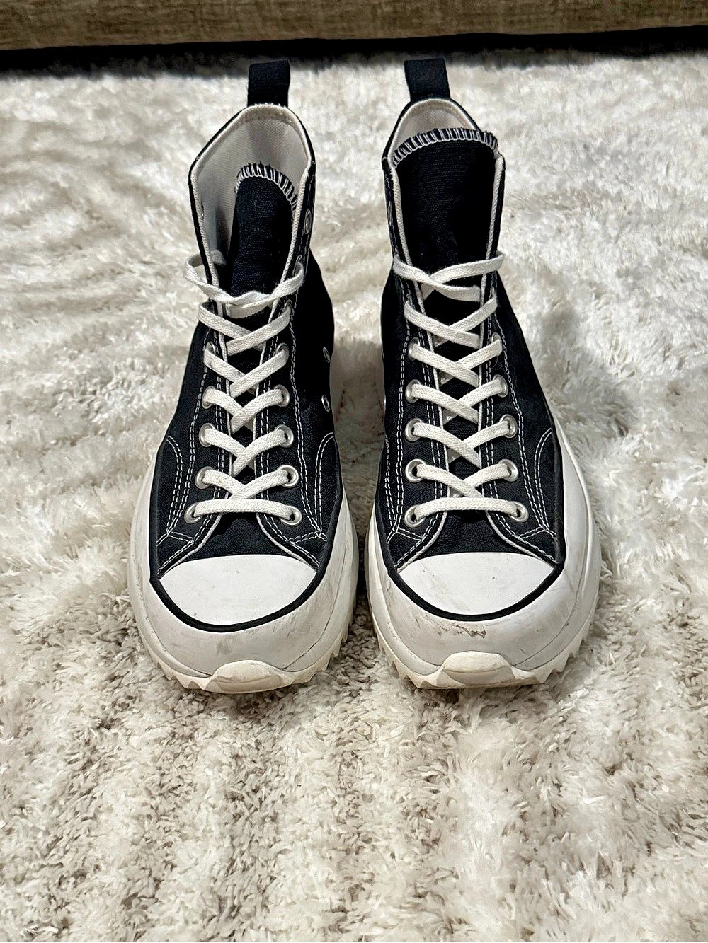 Converse Run Star Hike High Crafted With Love Sneakers Black US W 9.5